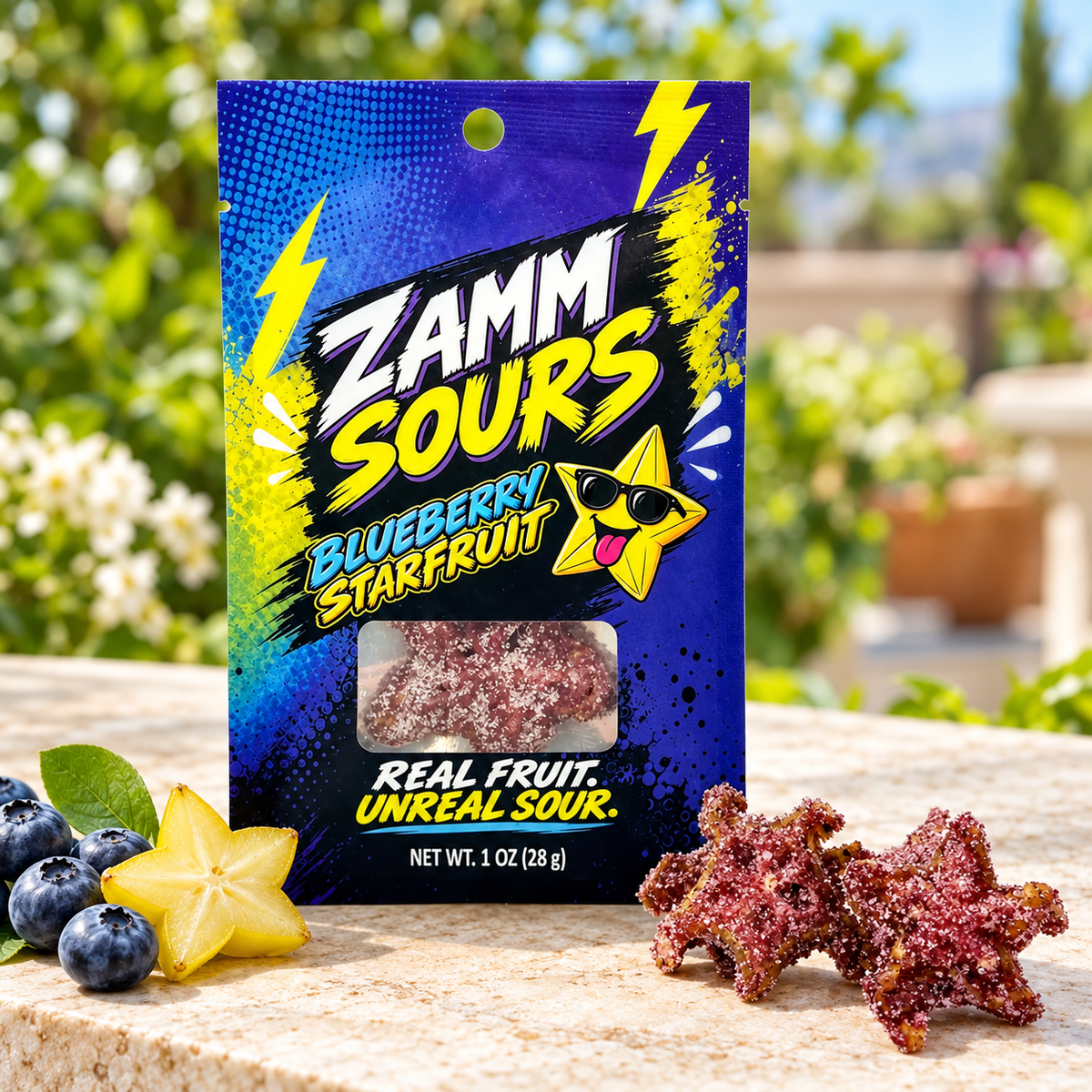 Blueberry Starfruit Zamm Sours