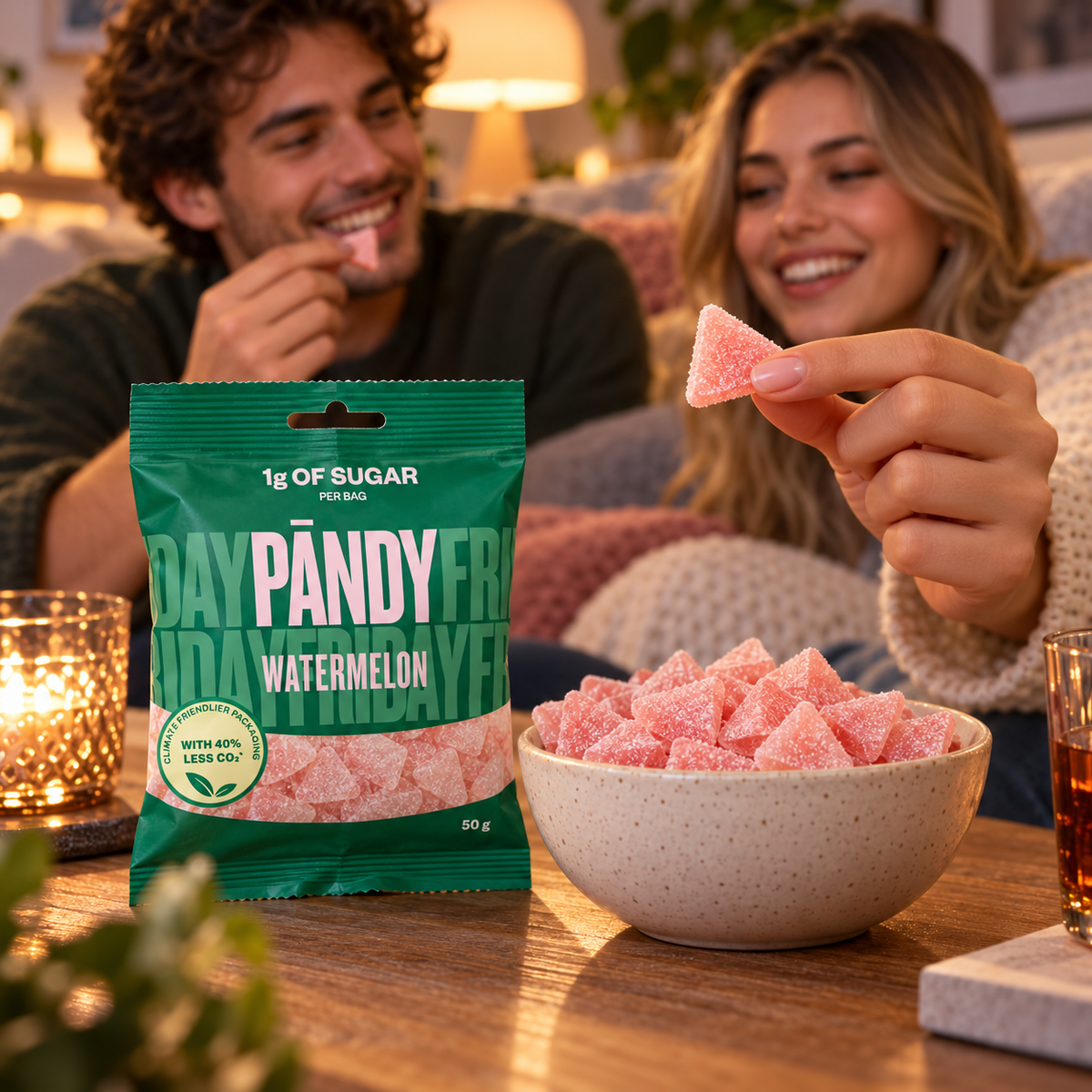Pändy Watermelon – Low-Sugar Swedish Gummy Candy (50gr)