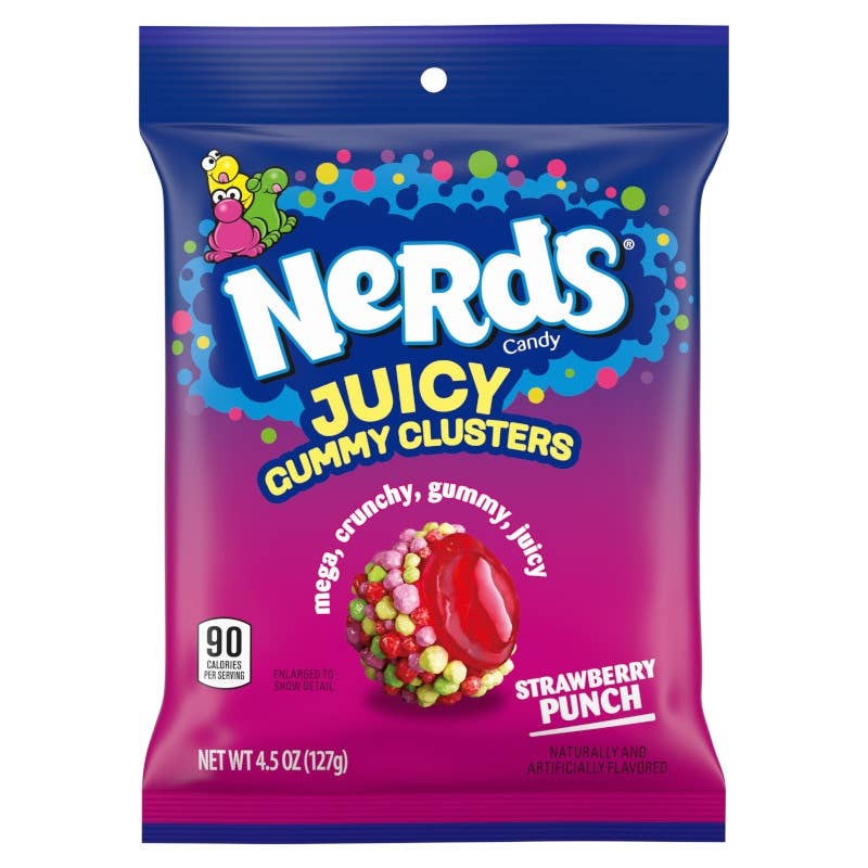 Nerds Juicy Gummy Clusters Peg Bag, 4.5oz