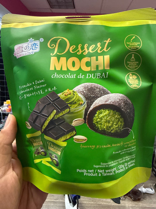 DESERT MOCHI CHOCOLATE DE DUBAI PISTACHIO DUBAI CHOCOLATE FLAVOR, PRODUCT OF TAIWAN 🇹🇼