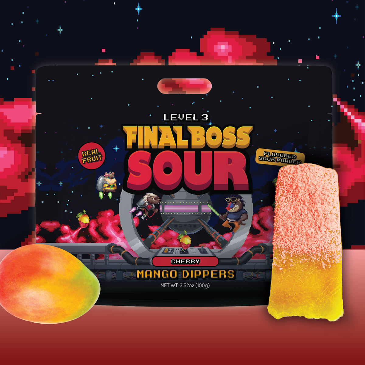 Mango Dippers 1-Pack (Blue Razz, Green Apple, Grape, Cherry)