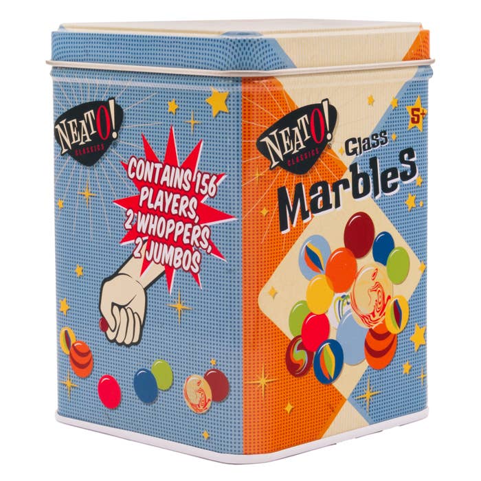 Neato! Marbles In A Tin Box - Retro Classic