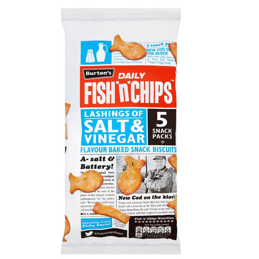Burton's Fish n Chips Salt & Vinegar Flavor 125g (UK)