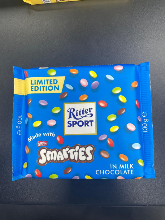 RITTER SPORT MILK CHOCOLATE SMARTIES 100g (GERMANY)