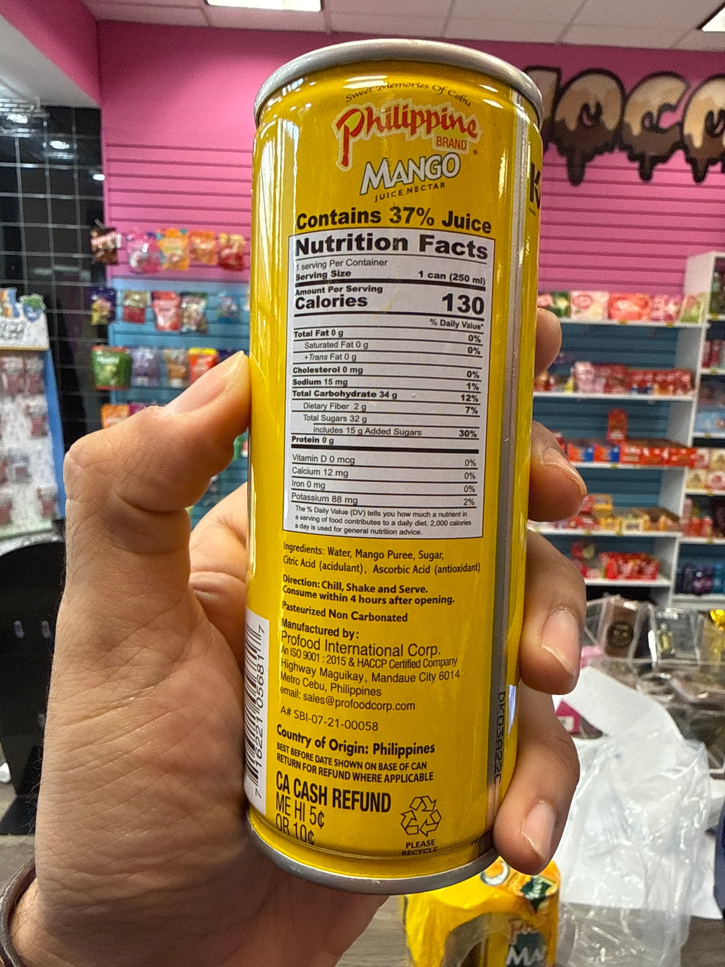 Philippine brand mango juice nectar from Philippines