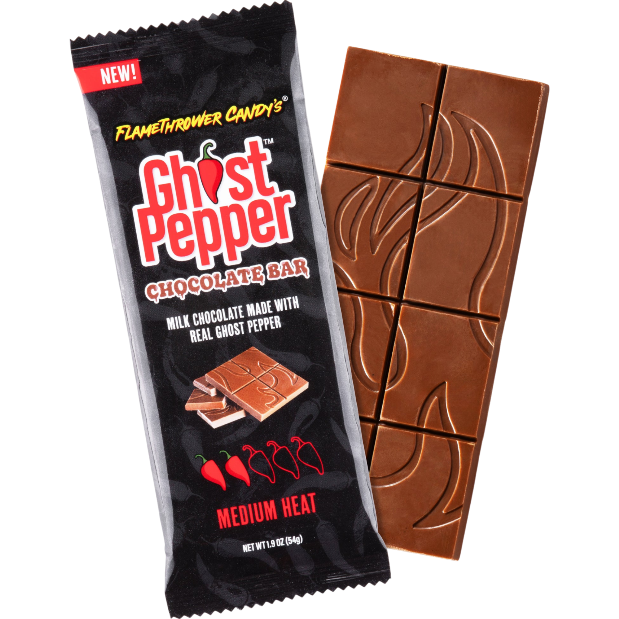 Flamethrower Candy Ghost Pepper Chocolate Bar – Exotic Snack Guys