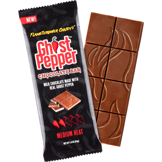 Flamethrower Candy Ghost Pepper Chocolate Bar