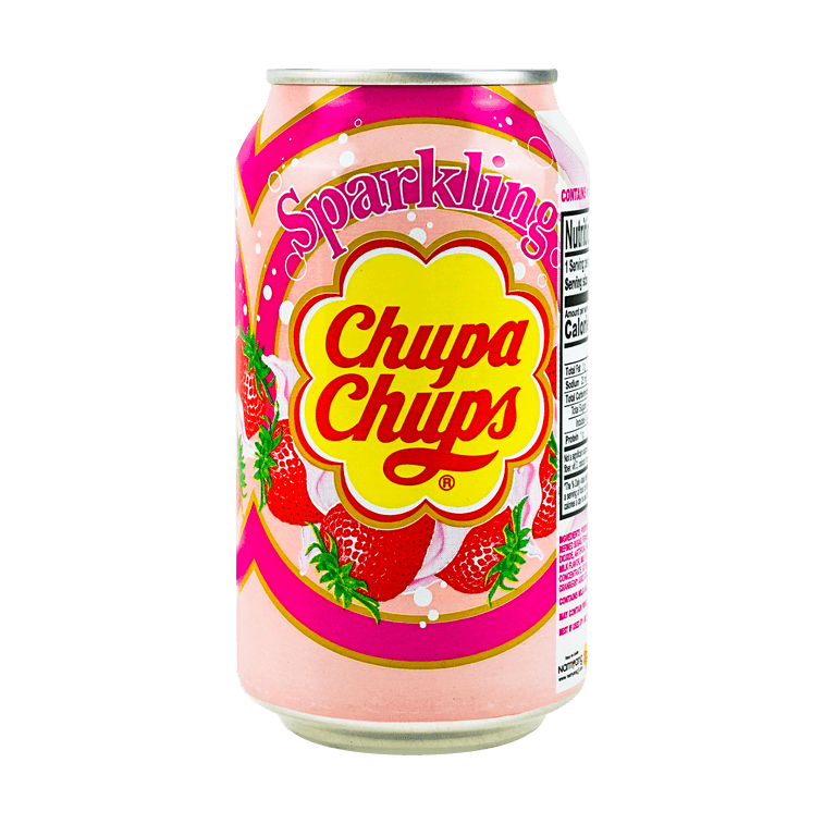 CHUPA CHUPS STRAWBERRY & CREAM SPARKLING DRINK (KOREA))