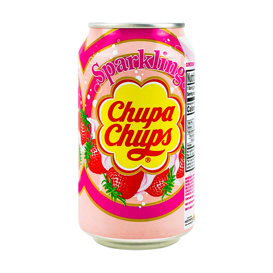 CHUPA CHUPS STRAWBERRY & CREAM SPARKLING DRINK (KOREA))