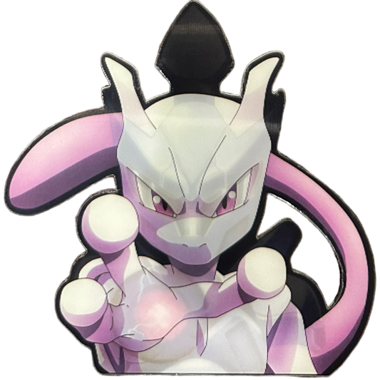 Mewtwo Anime 3D Sticker