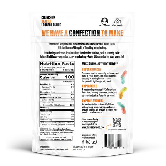 Freeze Dried Sweet Worms