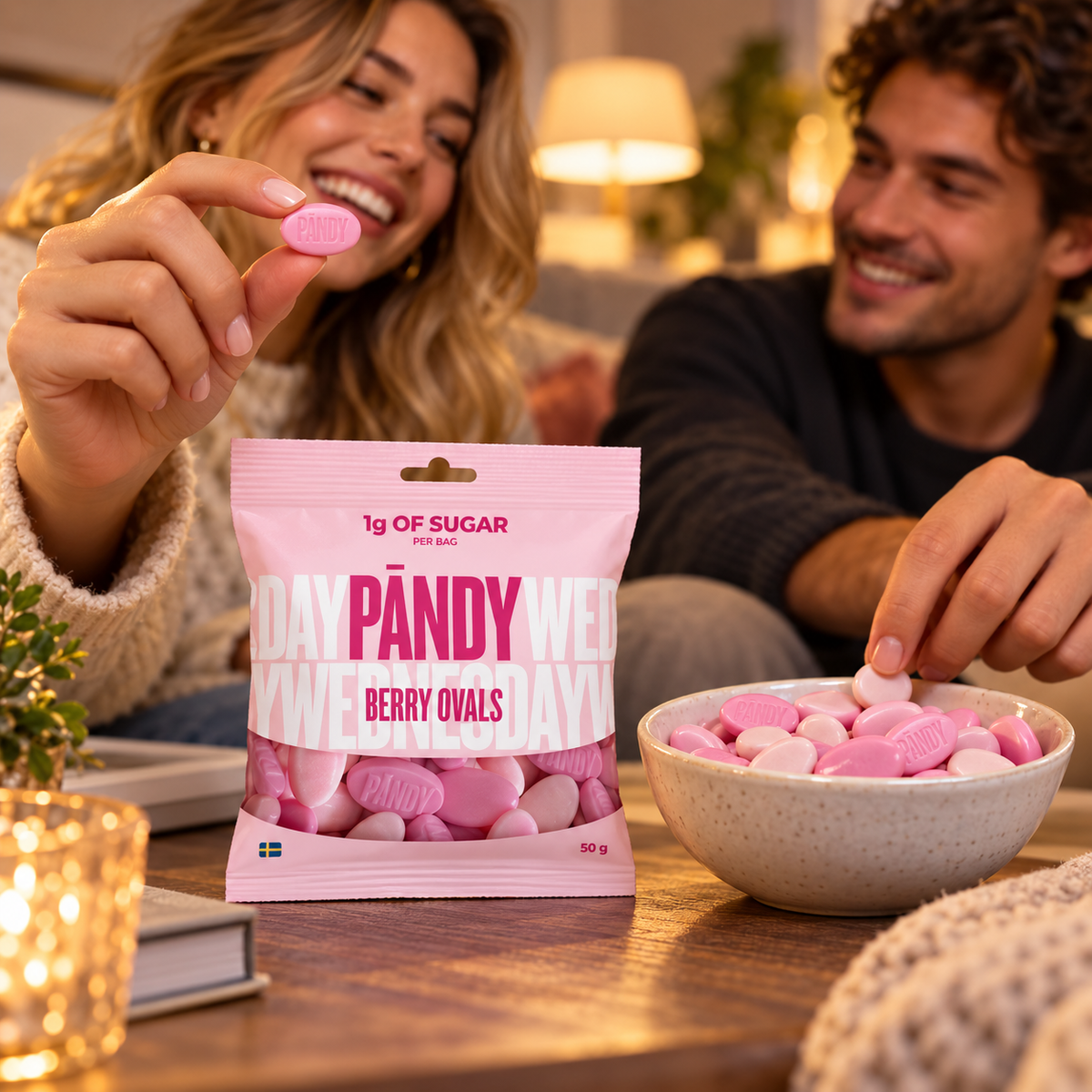 Pändy Berry Ovals – Low-Sugar Swedish Candy, 50(gr)