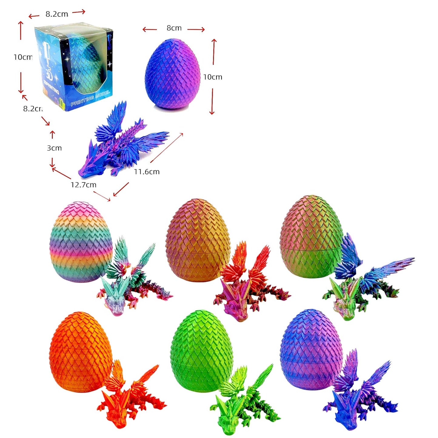 3D Printed Mystery Double Wing Dragon Egg