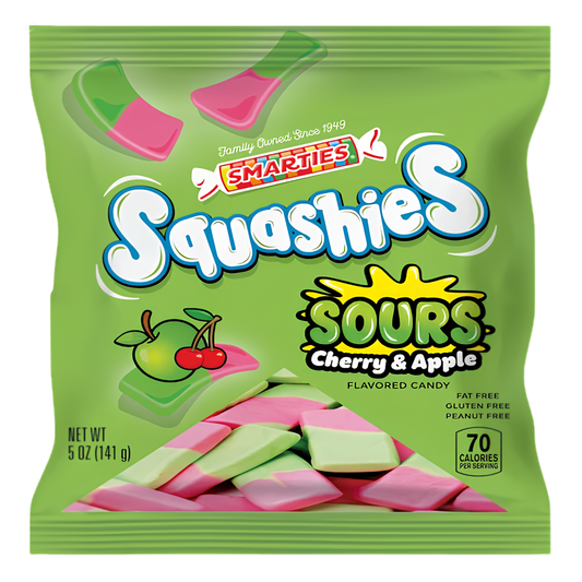 Smarties Squashies Sour Cherry Apple Peg Bag 5oz
