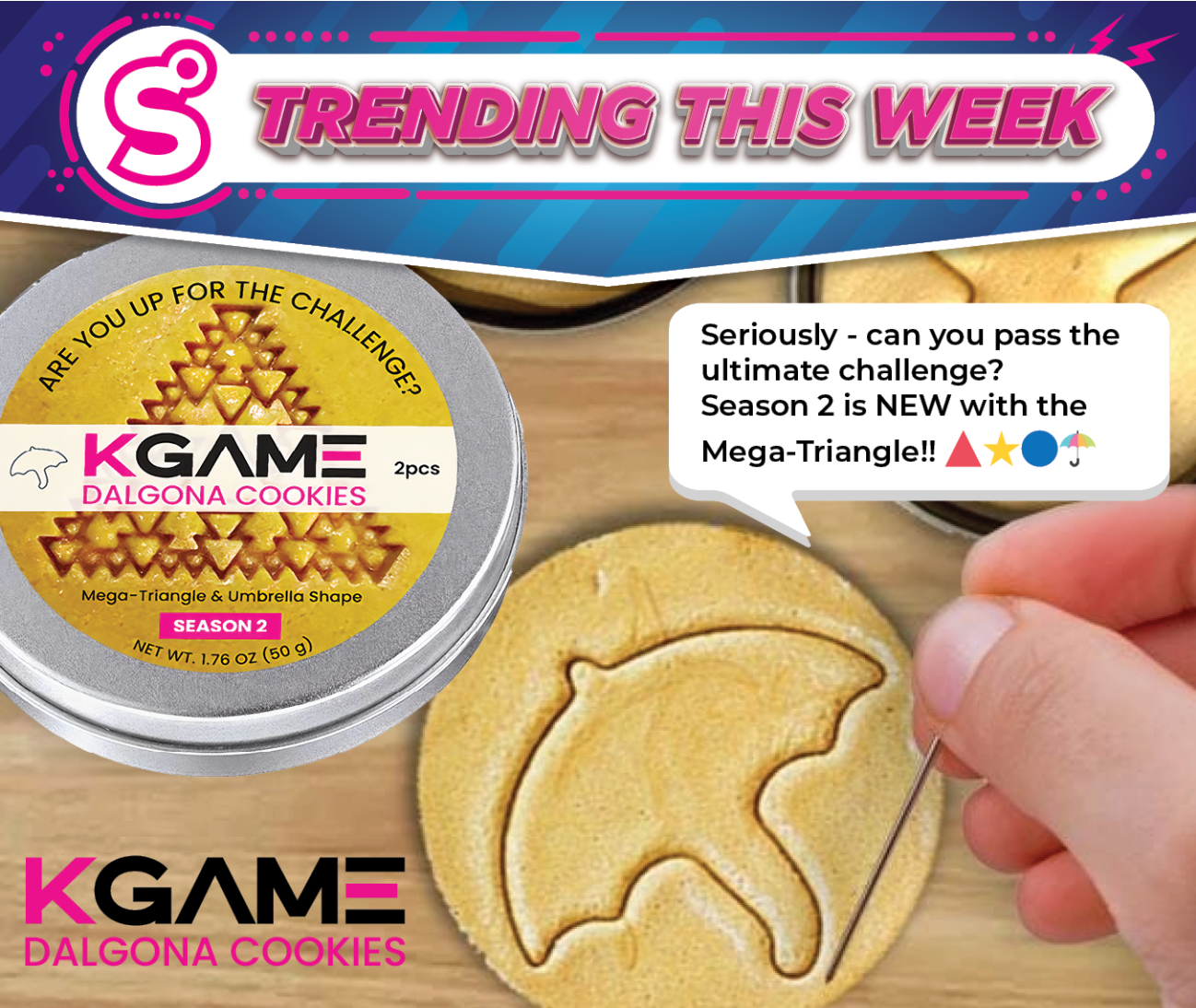 KGAME Dalgona Cookie Tin — Season 2 Challenge (30-PDQ)