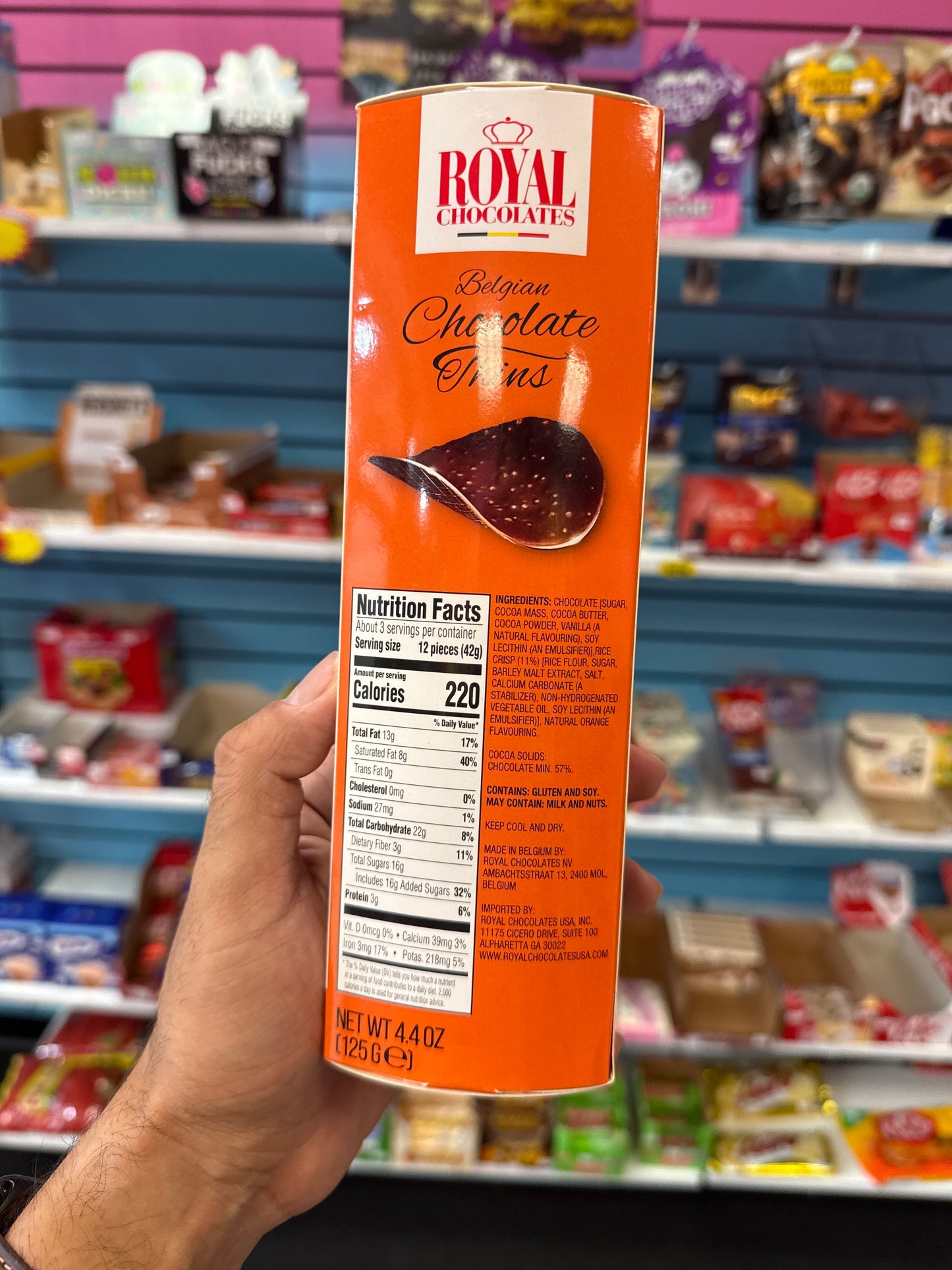 Royal Chocolates Thins Dark Orange Crispy Rice Puffs