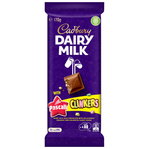 Cadbury Pascall Clinkers Block 6.0oz (170g) Australian