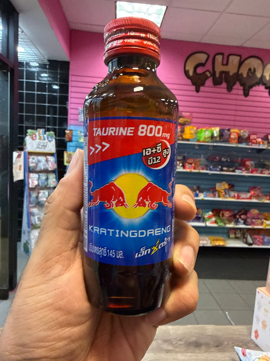RedBull Red Energy Drink Krating Daeng Extra ABC 145 ML Glass Bottle