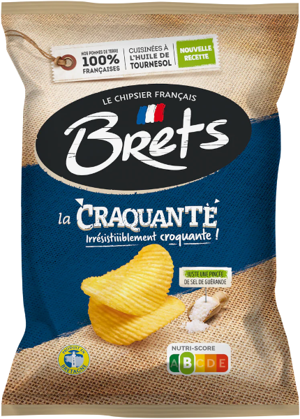 Brets Potato chips, plain "La Craquante"