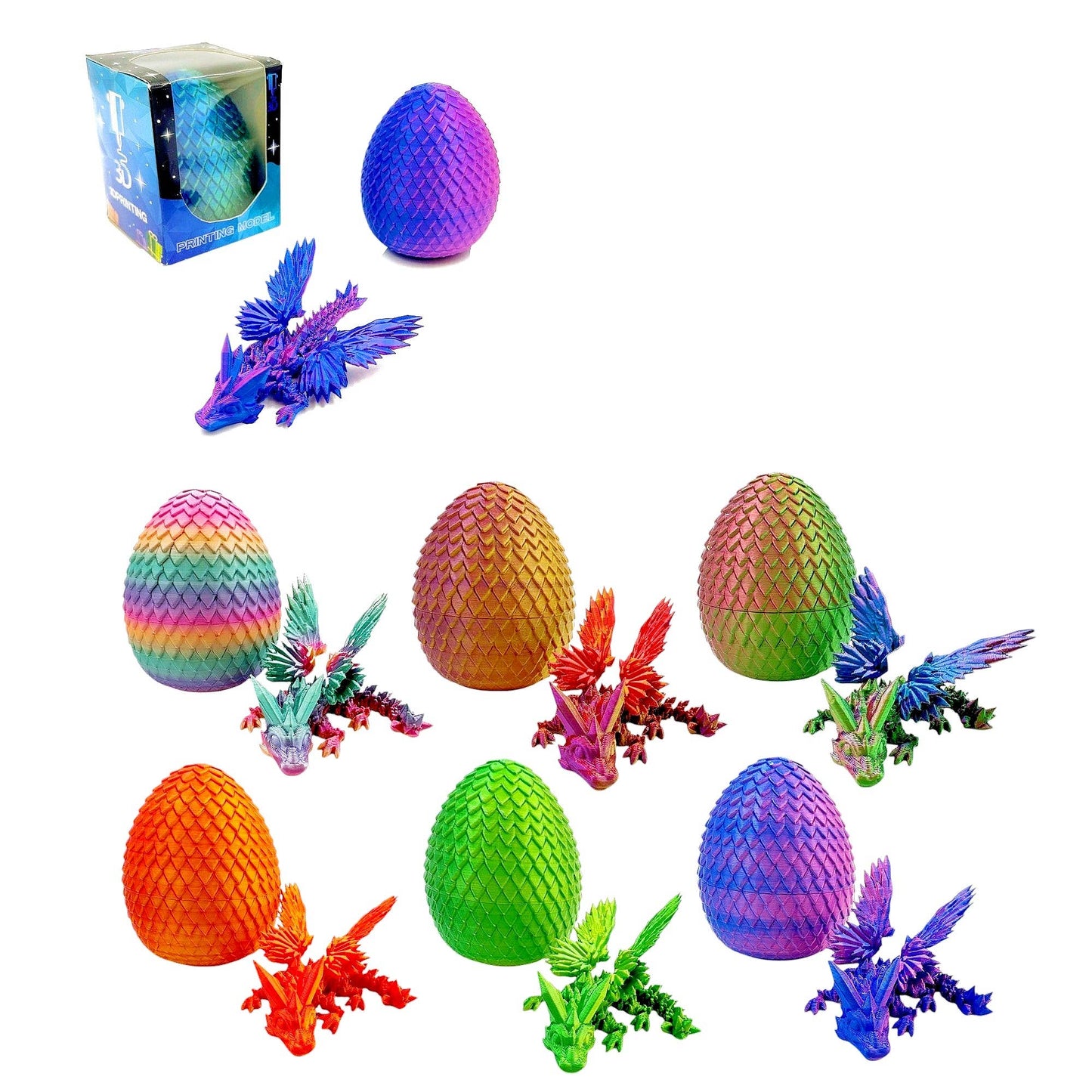 3D Printed Mystery Double Wing Dragon Egg