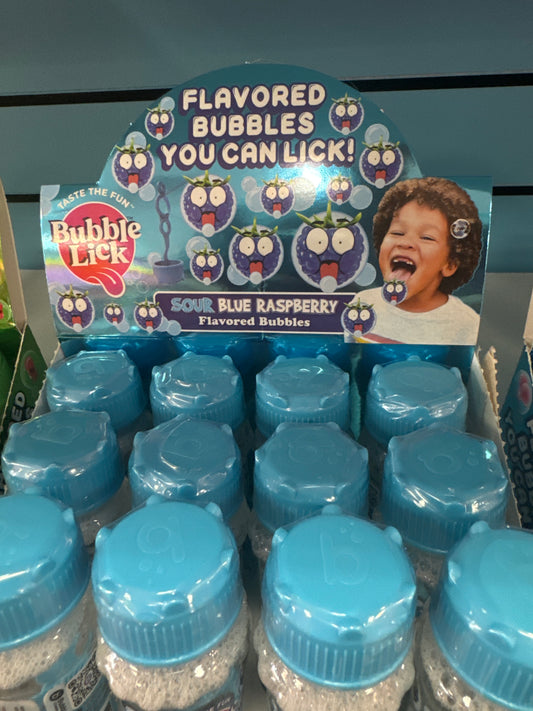 Bubble lick Sour Blue Raspberry bubbles