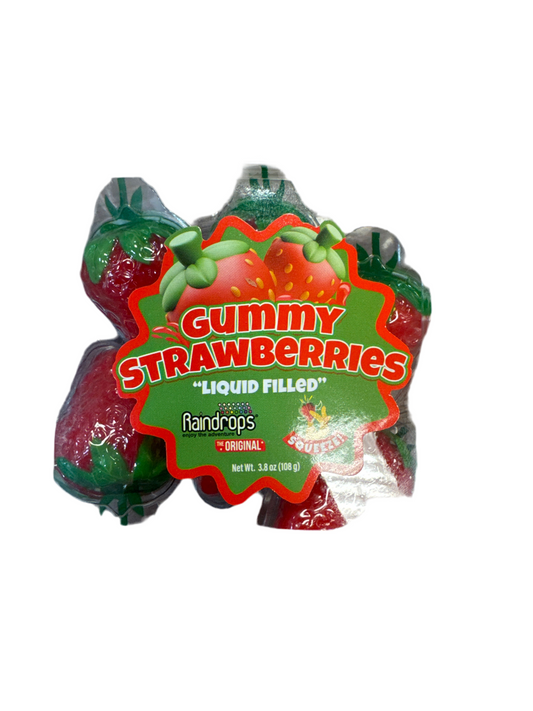 Raindrops Gummy Liquid Filled Strawberries.