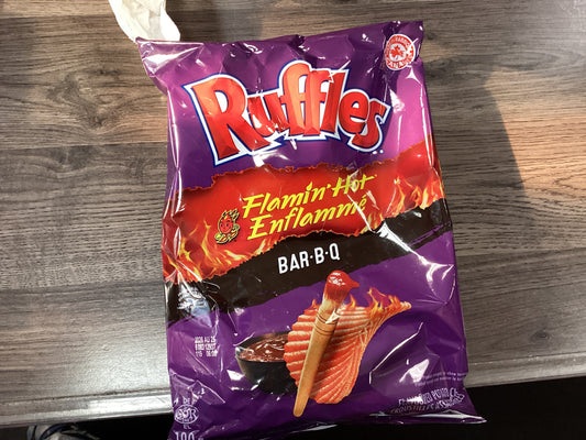 Ruffles flaming hot barbecue