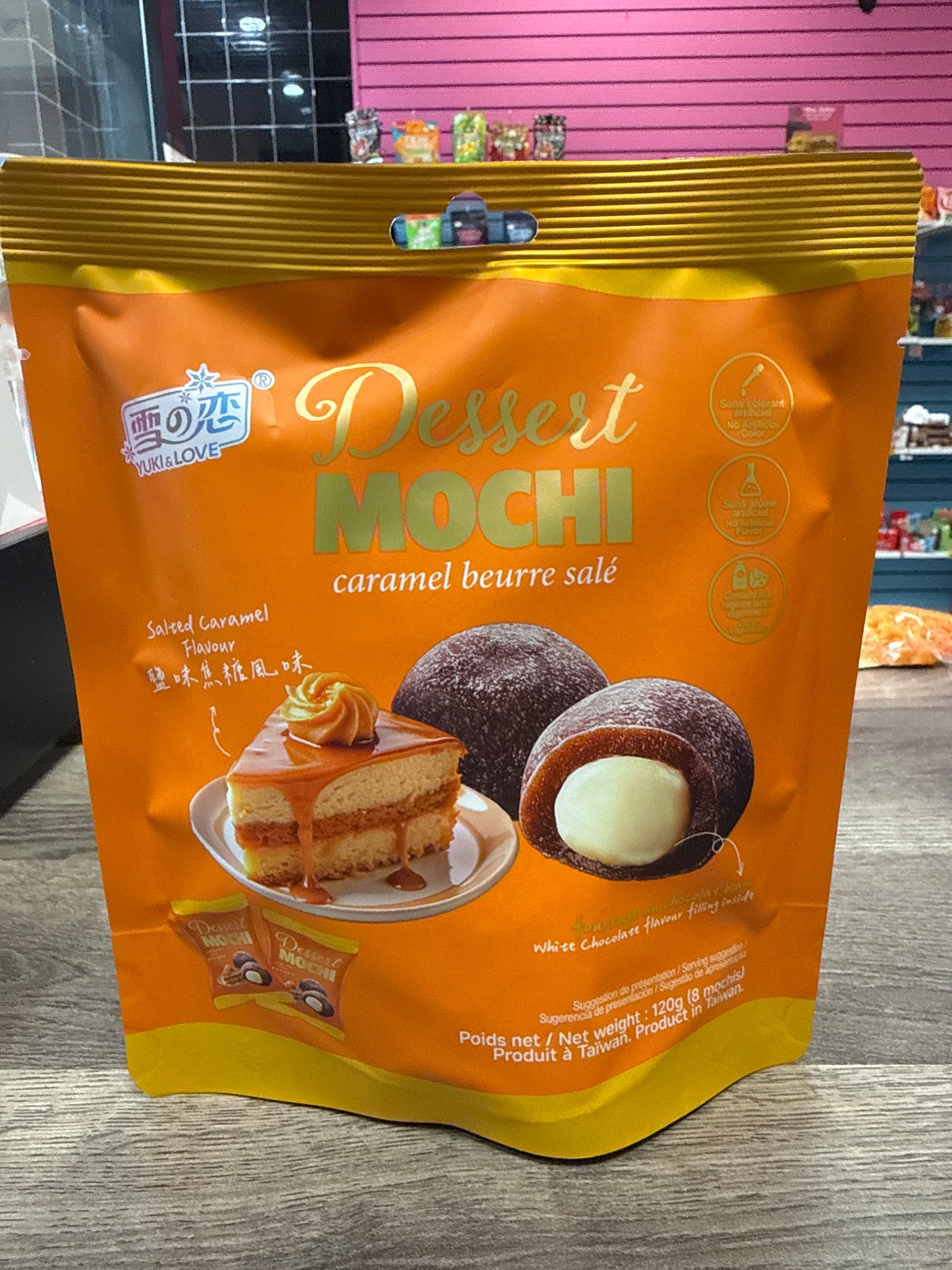 Desert mochi, crème brûlée pie Yoki & love