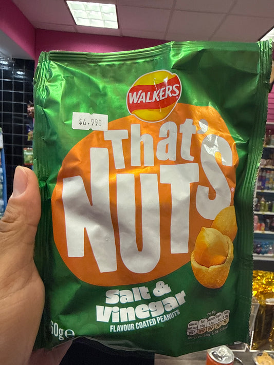 Walkers that’s nuts, salt and vinegar peanuts