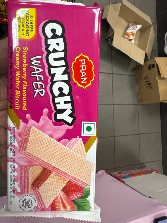 Pran crunchy strawberry wafer