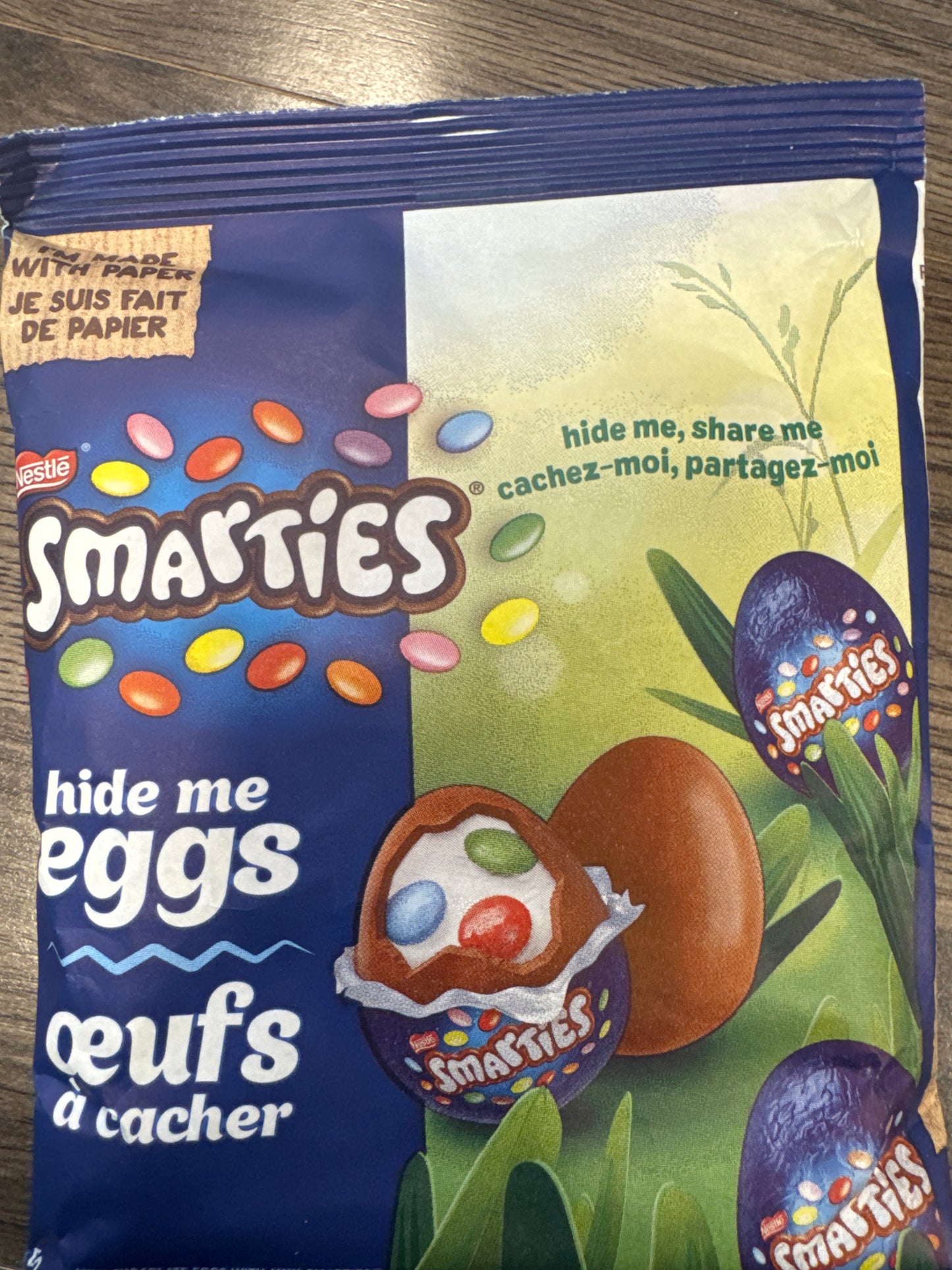 Smarties hide me Eggs
