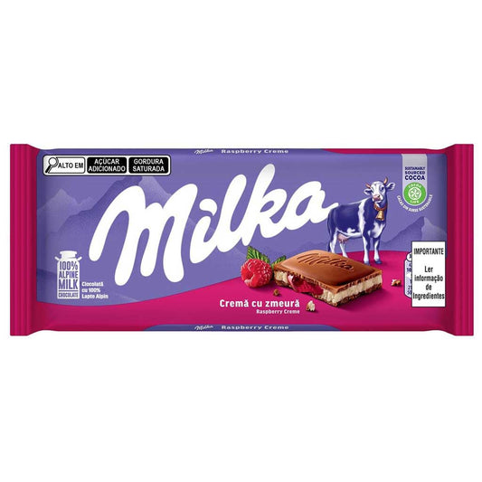 MILKA RASPBERRY CREME 100g / 3.5oz (SWITZERLAND)