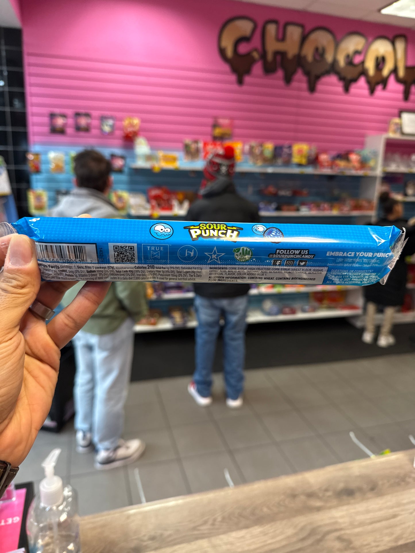 Sour Punch Blue Raspberry Straws