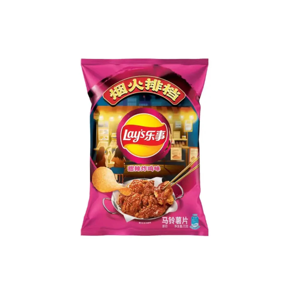 LAY'S AMERICAN STYLE SWEET & SPICY FRIED CHICKEN (CHINA)