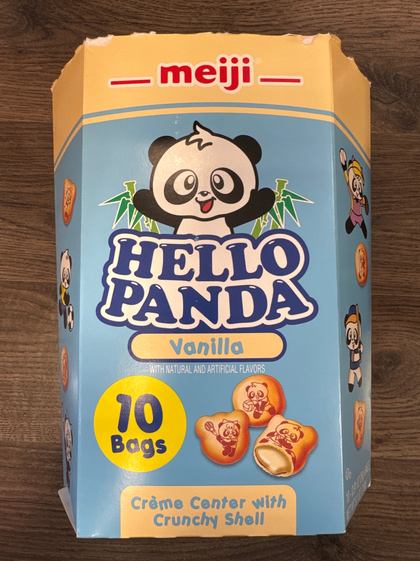 Hello Panda Vanilla creme center with crunchy shell