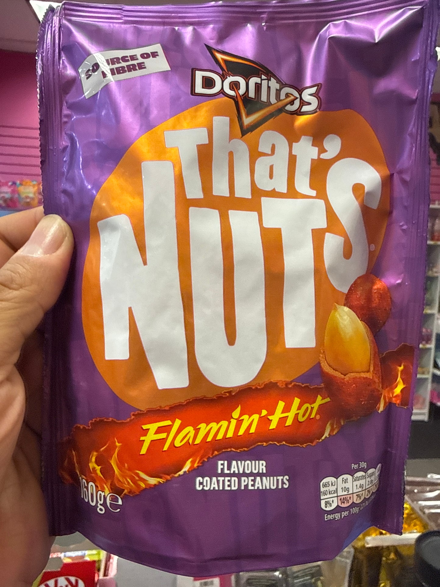 Doritos, that’s nuts flaming hot from (UK)