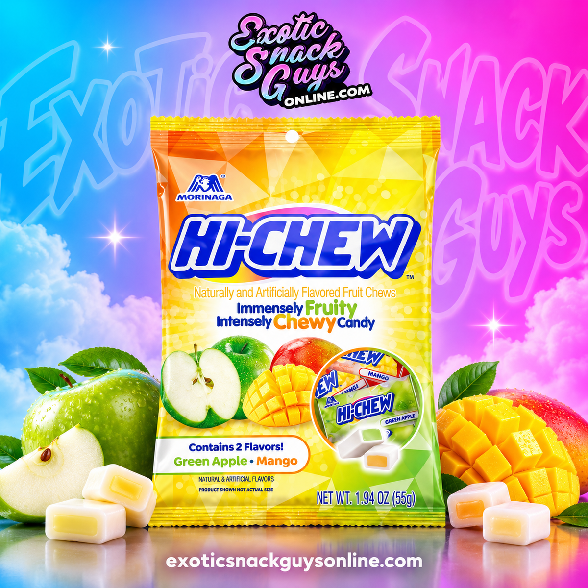 HI-CHEW, MANGO GREEN APPLE FLAVOR PRODUCT OF JAPAN 🇯🇵