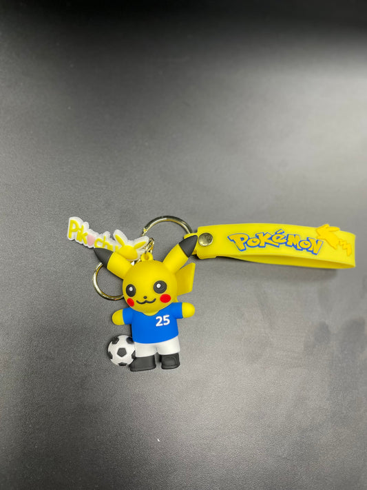 Soccer Pichu Pokémon Keychain