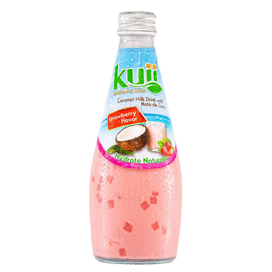 KUII NATA DE COCO STRAWBERRY FLAVOR WITH COCONUT PULP (THAILAND)