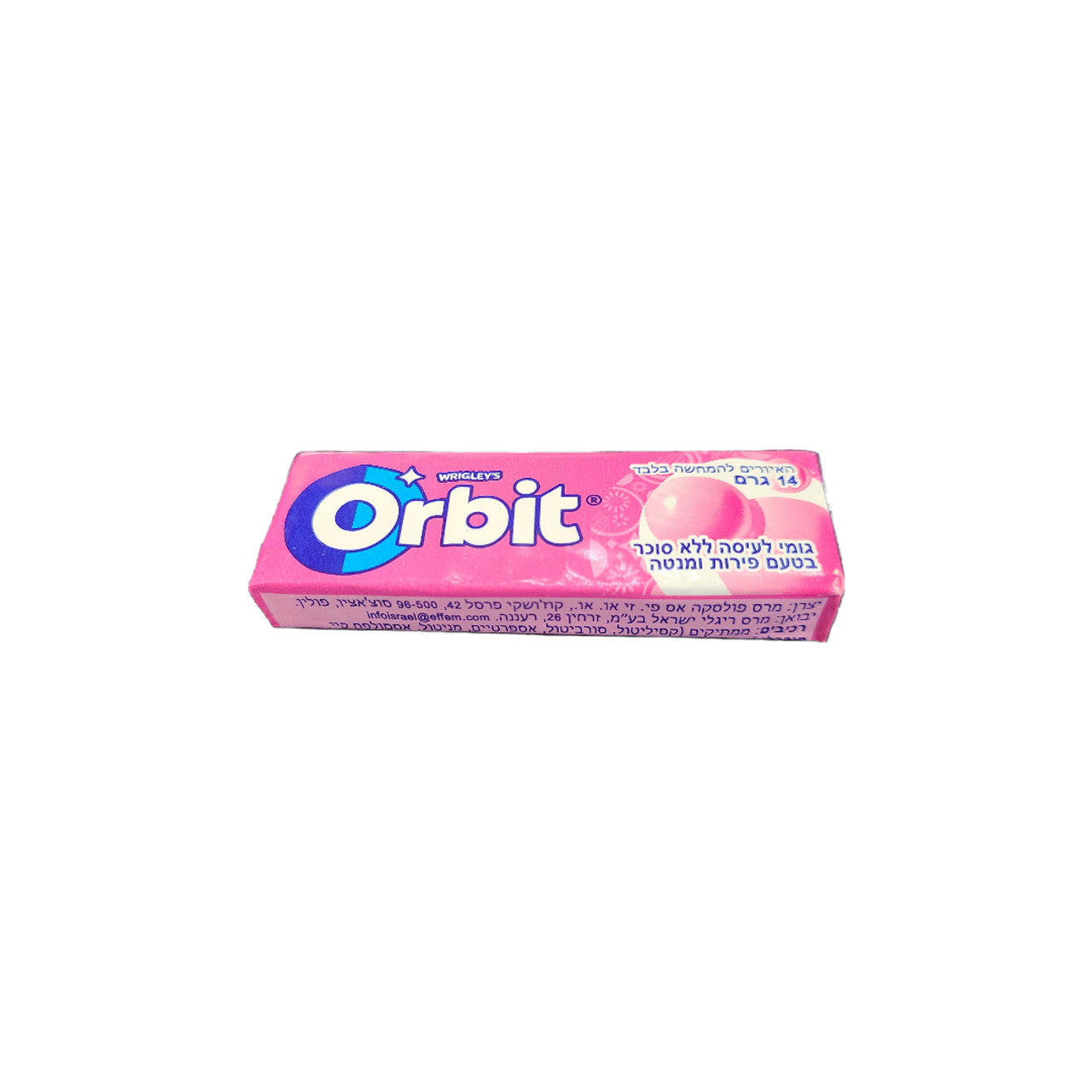 ORBIT SUGARFREE BUBBLEGUM FLAVOR GUM (USA)