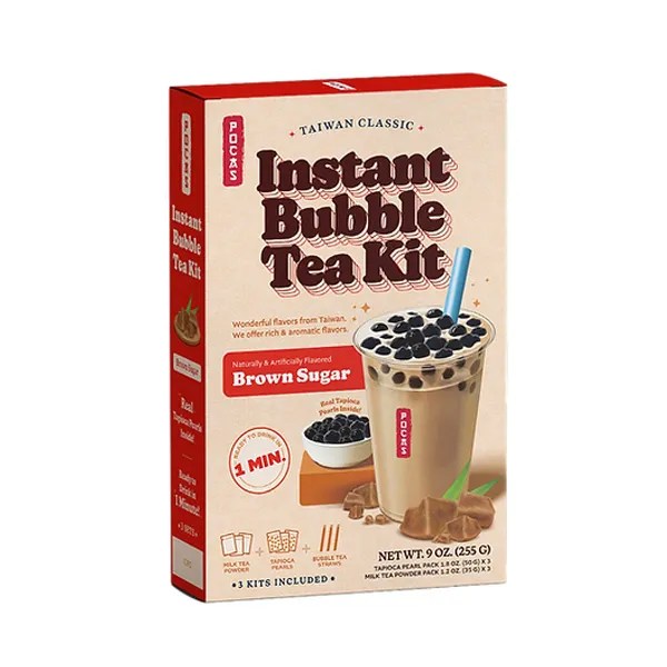 POCAS INSTANT BUBBLE TEA KIT BROWN SUGAR (TAIWAN)