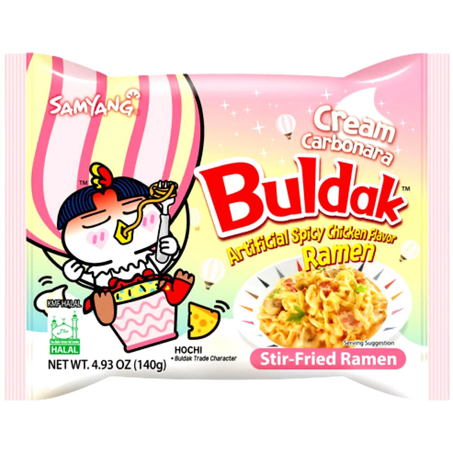 BULDAK CREAM CARBONARA HOT CHICKEN FLAVOR STIR-FRIED RAMEN (KOREA)