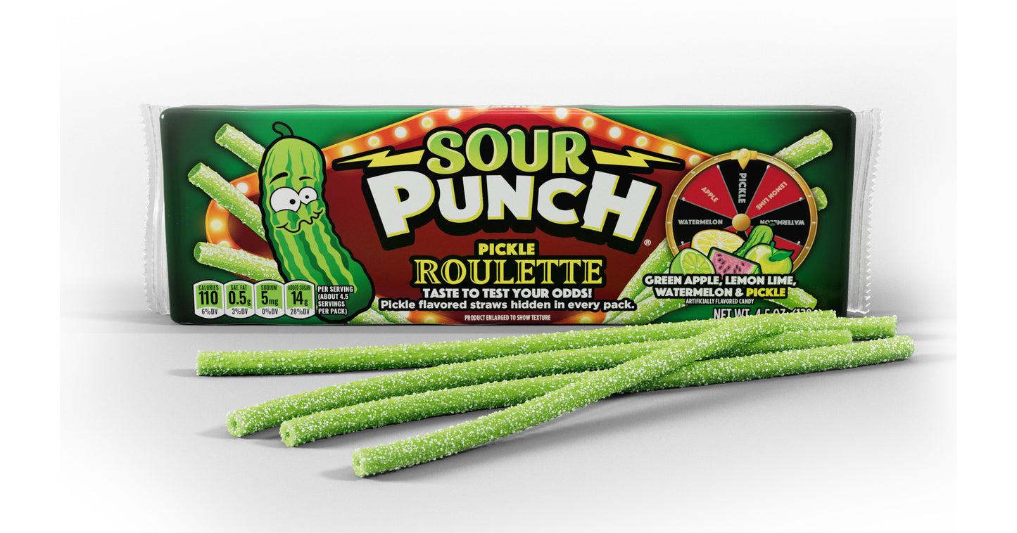 SOUR PUNCH STRAWS PICKLE ROULETTE (USA)