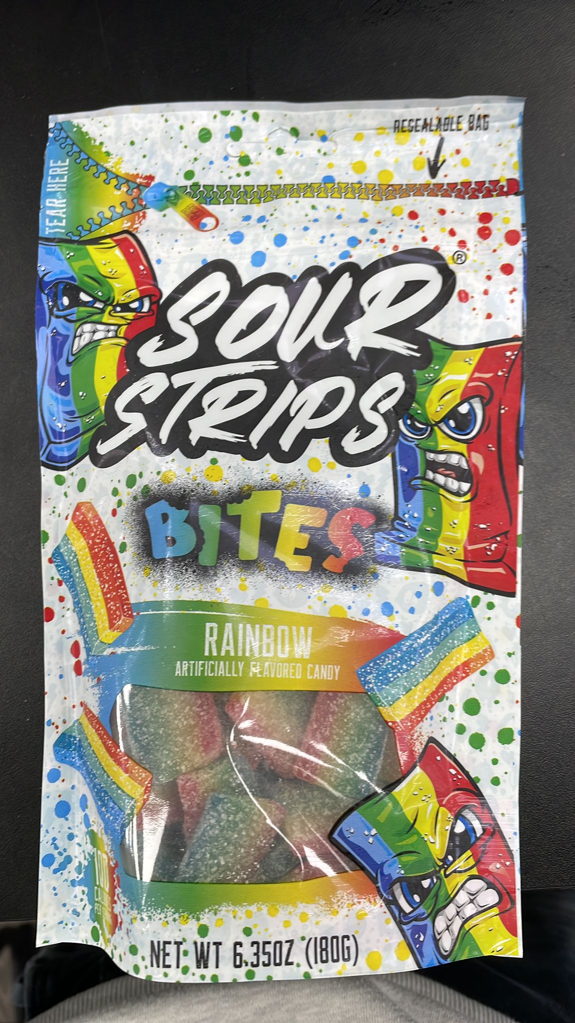 SOUR STRIPS - RAINBOW BITES 180g (USA)