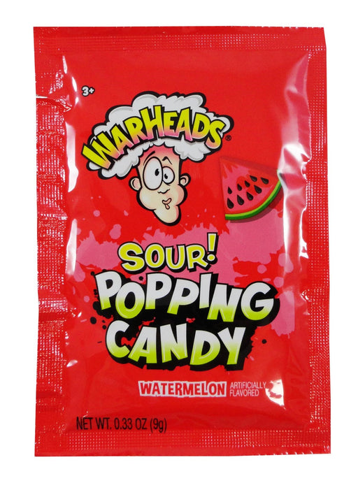WARHEADS POPPING CANDY POUCH SOUR WATERMELON (CHINA)