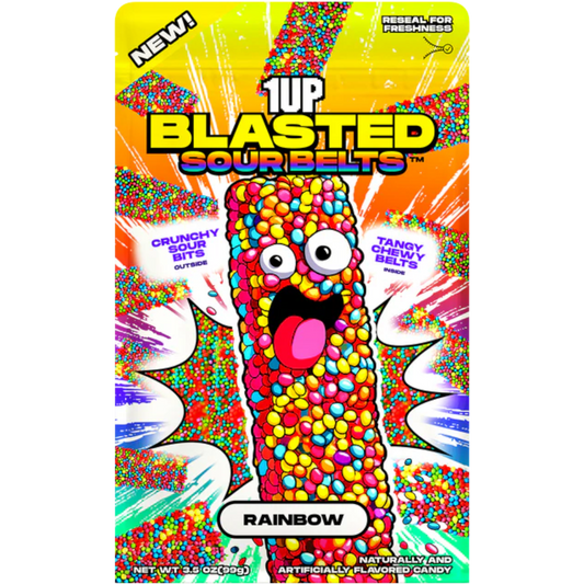 1UP Blasted Rainbow Sour Belts