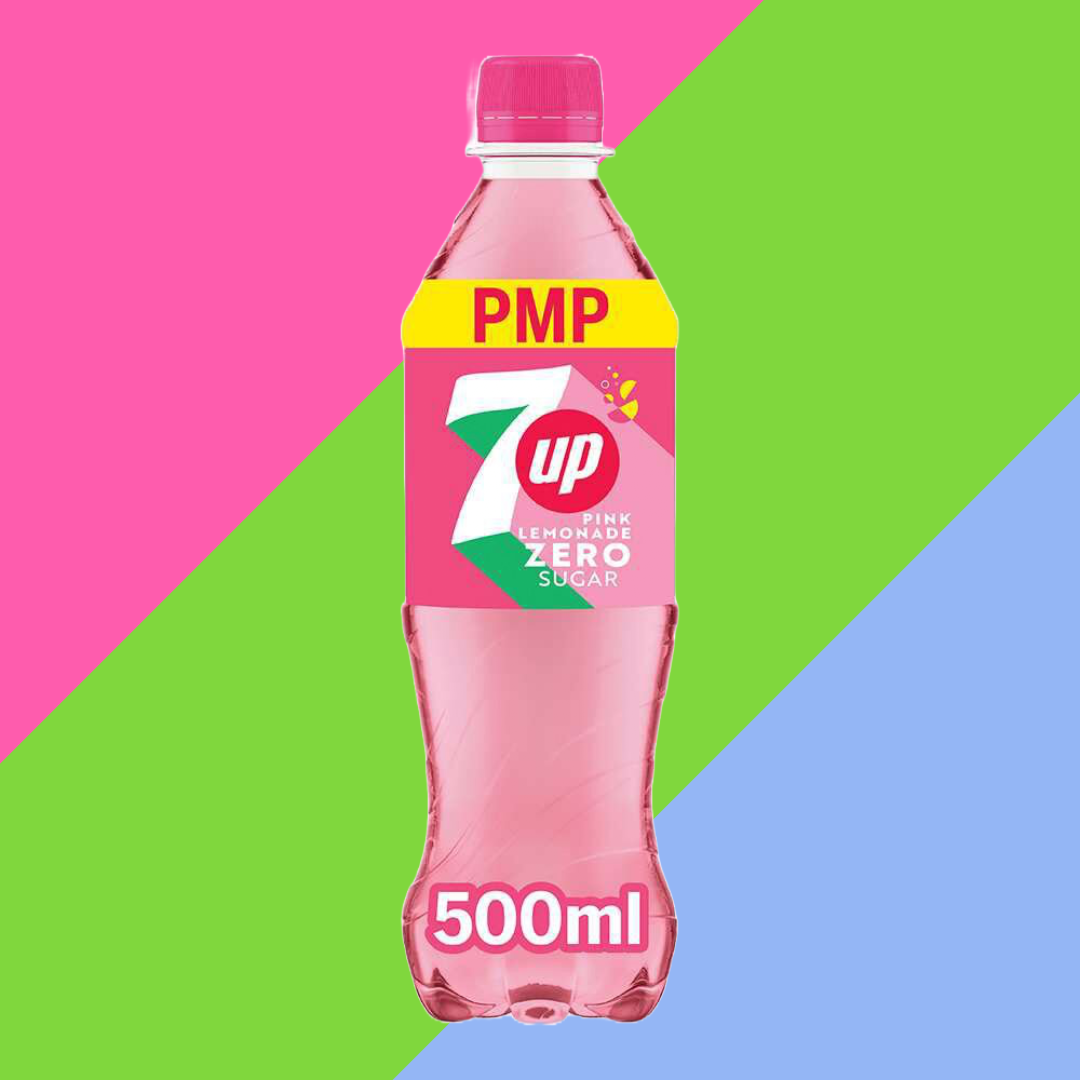 7Up Zero Sugar Pink Lemonade PMP Bottle