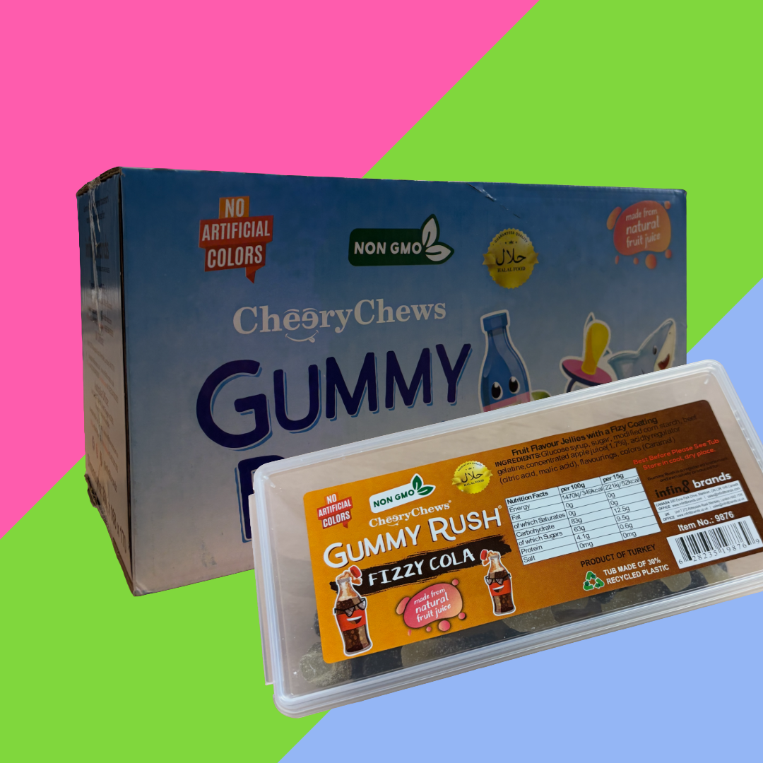 Gummy Rush Halal Candy Tubs