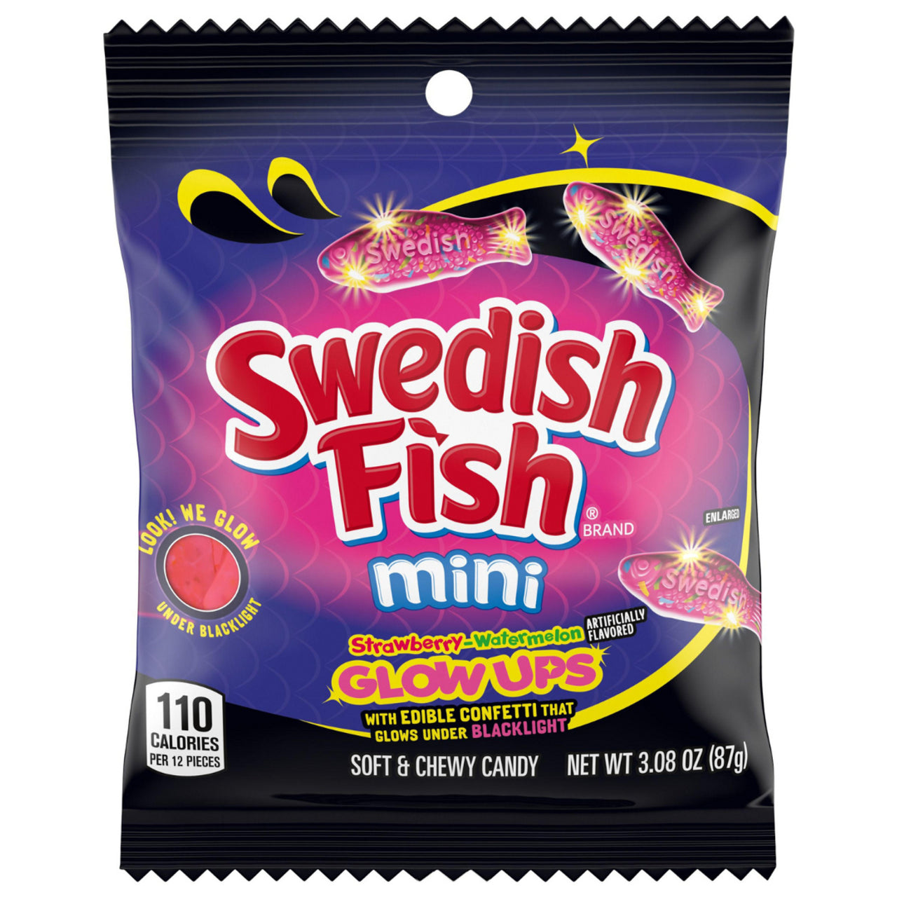 Swedish Fish Glow Ups Peg Bag 3.08oz -
