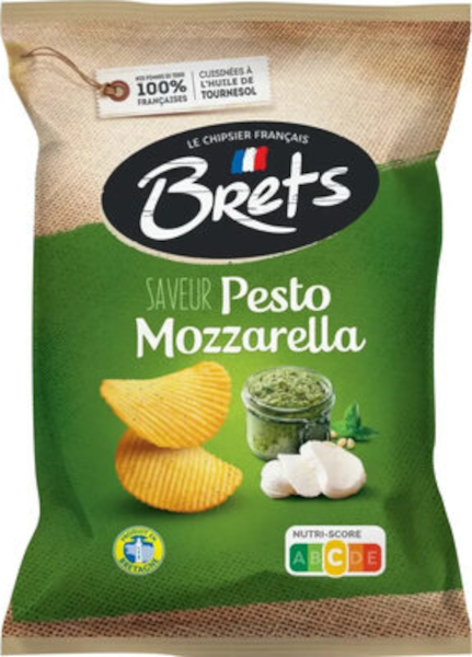 Brets Potato chips  Pesto Mozarella